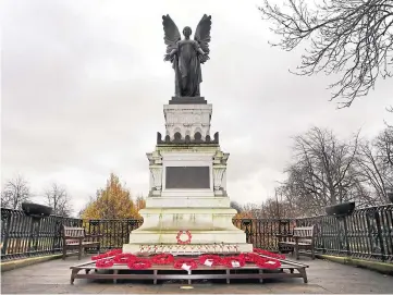  ??  ?? PLAN: Private George Buglass’s name could soon be added to Cupar War Memorial.