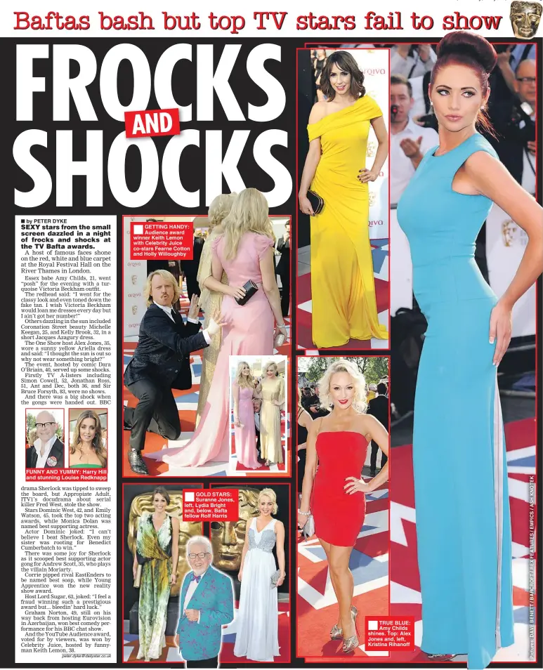  ??  ?? TRUE BLUE: Amy Childs shines. Top: Alex Jones and, left, Kristina Rihanoff