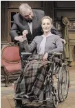  ?? KEITH SHARP PHOTOS ?? George Thomas and Ilene Elkraim in Agatha Christie’s “Verdict,” now playing at the Garstin Centre for the Arts.