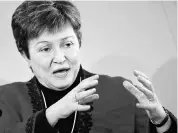  ??  ?? The report is one of Kristalina Georgieva ( pictured)- led World Bank’s most visible initiative­s