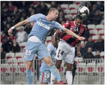  ?? (Photo Frantz Bouton) ?? Une semaine après avoir éliminé Nice en Coupe de la Ligue à l’Allianz Riviera, l’AS Monaco de Kamil Glik accueille le Gym de Plea en championna­t, ce soir au Louis-II.