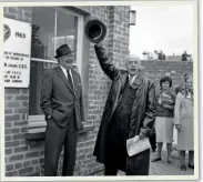  ?? TR ARCHIVES ?? Tom Rolt with Poet Laureate Sir John Betjeman at the opening of the rebuilt Tywyn Wharf station in 1965.