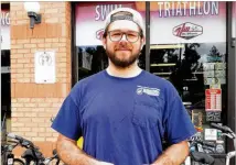  ?? SAVANNAH MORNING NEWS ?? Christophe­r Sanden says he rides his bike several times a week. He’s among the residents who want connected trails in the county, which would help cyclists and others avoid traffic.