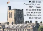  ??  ?? MS Siân Gwenllian and MP Hywel Williams say the jobs cuts will devastate the region