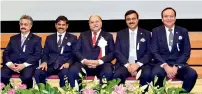  ??  ?? Harihar P, senior vice-president, Manufactur­ing and Project Planning; R. Sivanesan, senior vice-president, Quality, Sourcing and Supply Chain; Alok K. Gupta, vice-president, Pantnagar Plant; Vinod K. Dasari, chief executive officer and managing...