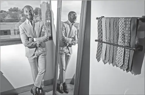  ?? SILAS WALKER/LEXINGTON HERALD-LEADER ?? Albert Lukonga recently opened high-end men’s apparel store Albert Couture.
