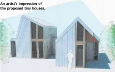  ??  ?? An artist’s impression of the proposed tiny houses.