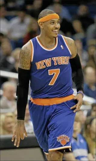  ?? JOHN RAOUX — ASSOCIATED PRESS FILE ?? The Knicks agreed to trade Carmelo Anthony to Oklahoma City on Saturday in exchange for a pair of players and a draft pick.