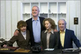  ??  ?? The cast of Fawlty Towers, from left, Prunella Scales, John Cleese, Connie Booth and Andrew Sachs.
