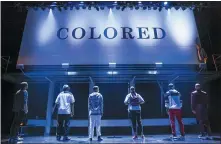  ?? MICHAEL DAVIS — O+M/ DKC VIA AP ?? A scene from the production of Keenan Scott II’s play “Thoughts of a Colored Man,” a work about the outer and inner lives of Black men. The play will be produced on Broadway when the new season starts.