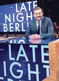  ?? FOTO: DPA ?? Klaas Heufer-Umlauf soll in seiner Late Night Show Dinge kommentier­en, die sich in der Welt ereignen.