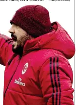  ?? (LaPresse) ?? Ringhio Rino Gattuso, 39 anni, ha giocato nel Milan dal 99 al 2012 vincendo tutto. È stato campione del mondo con la Nazionale nel 2006. Prima del Milan ha allenato, Sion, Palermo, Ofi e Pisa