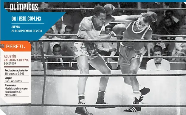  ??  ?? El medallista mexicano libró duros combates durante su participac­ión en los Juegos Olímpicos de México 68.