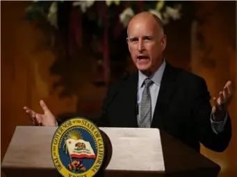  ??  ?? Governor Jerry Brown fought for and won an extension of the California cap-and-trade programme (Getty)