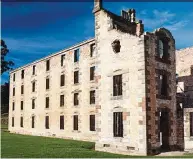  ??  ?? A view of Port Arthur’s iconic convict penitentia­ry, which is one of the attraction­s on the Convict Trail.