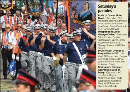  ??  ?? Hundreds of flute band members from across the country are expected in Govan today