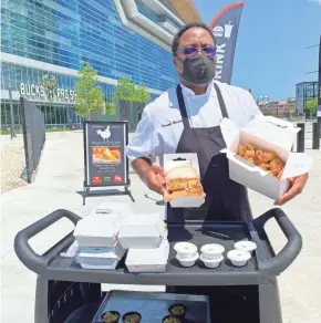  ?? COURTESY OF MILWAUKEE BUCKS ?? Fiserv Forum chef Kenneth Hardiman developed the recipes for the chicken tenders being sold at Cream City Cluckery.