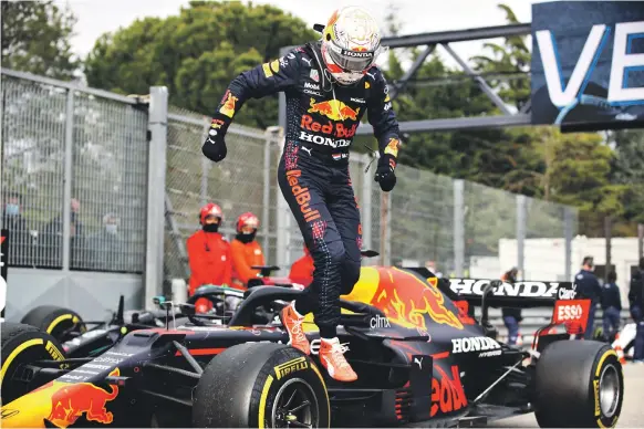 ?? Getty ?? Dutch driver Max Verstappen took a jump start in his Red Bull Racing car and produced a faultless display for his 11th career win