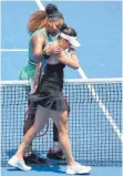  ?? FOTO: AFP ?? Ein Quantum Trost: Serena Williams (li.), Tatjana Maria.