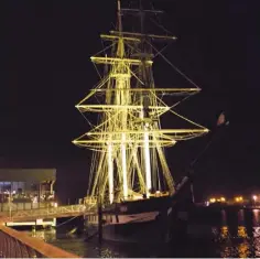 ??  ?? The Dunbrody lit up in gold for Darkness Into Light in New Ross last year. SEE 1