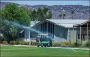  ?? TERRY PIERSON — STAFF PHOTOGRAPH­ER ?? Recycled water is now used to water Hemet West’s golf course as the course has been converted to recycled water for irrigation as part of Eastern Municipal Water District’s recycled water irrigation conversion project at Hemet West in Hemet on July 21.
