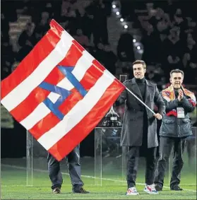  ?? FOTO: SIRVENT ?? Gabi Fernández, el día de su homenaje en el Wanda Metropolit­ano