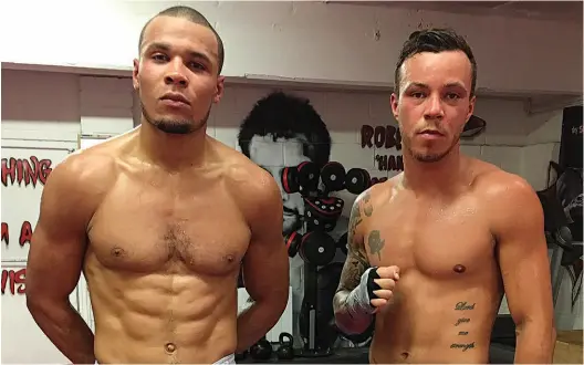  ??  ?? SPARRING PARTNERS: Eubank Jnr and Butler help each other to prepare for their upcoming bouts