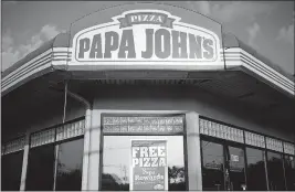  ?? [BLOOMBERG FILE] ?? After a difficult 2018 and growing labor issues, Papa John’s hopes a tuition program will improve its brand and recruiting.