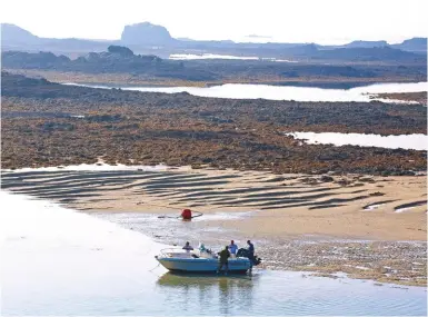  ??  ?? ABOVE: The Channel Islands’ big spring tides reveal a rocky landscape that’s hidden for much of the year