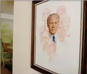  ?? SOUTHERN CALIFORNIA NEWS GROUP ?? A painted portrait of Gerald R. Ford hangs in the entry of the late president’s home in Rancho Mirage in 2012, six years after his death. He was the 38th U.S. president.