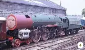  ?? GEOFF RIXON ?? 4: In an undated photograph, restoratio­n of Britannia is well under way at Bridgnorth. Note the replacemen­t smokebox – a preservati­on first.