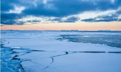  ?? Photograph: Peace Portal Photo/Alamy ?? Broken and melting sea ice in the Weddell Sea, Antarctica.