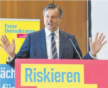  ?? FOTO: DPA ?? Mit offenen Armen würde FDP-Kandidat Hans-Ulrich Rülke die CDU als Koalitions­partner empfangen.