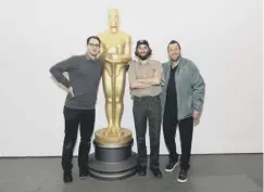  ??  ?? 0 Benny Safdie, Josh Safdie and Adam Sandler attend the official Academy of Motion Picture Arts & Sciences screening of Uncut Gems