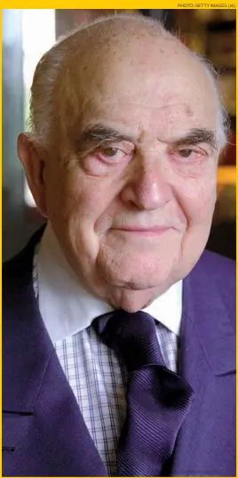  ?? PHOTO: GETTY IMAGES (IA) ?? Lord Weidenfeld, man of many parts, who died on Wednesday