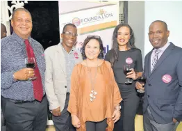  ?? IAN ALLEN/PHOTOGRAPH­ER ?? Directors of Honey Bun Foundation (from left): Robert Scott; Dr Lawrence Nicolson; Michelle Chong, founder of the Foundation; Nashauna Lalah, general manager; and Howard James during the launch of the Foundation on the grounds of Devon House recently.