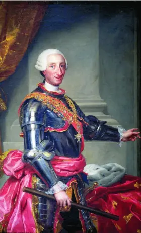  ??  ?? Carlos III reinó en España del 10 de agosto de 1759 al 14 de diciembre de 1788