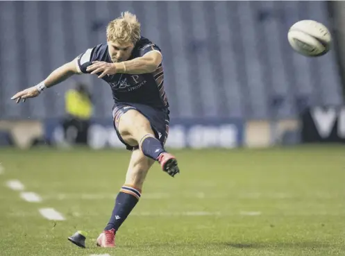  ??  ?? 0 Jaco Van der Walt scored all of Edinburgh’s points with his boot as the capital side claimed their first win of the Pro14 campaign.