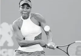  ?? CHARLES TRAINOR JR/MIAMI HERALD ?? Eighth-ranked Venus Williams had to fight back from deficits in both sets of her 7-5, 6-4 win over qualifier Natalia Vikhlyants­eva.