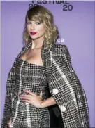  ?? THE ASSOCIATED PRESS ?? Taylor Swift attends the premiere of “Miss Americana” at the Eccles Theater during the 2020 Sundance Film Festival in Park City, Utah.