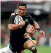  ?? GETTY IMAGES ?? Anton Lienert-Brown has impressed in the All Blacks midfield.