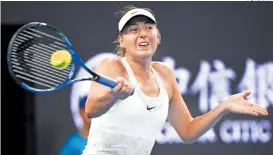  ?? FOTO: AFP ?? La tenista rusa María Sharápova