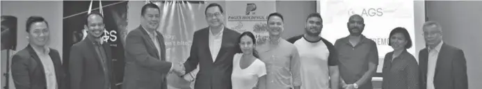  ??  ?? (Left to Right) Kenneth de la Cerna, Channel Sales Head; Percy Flores, Sales and Marketing Head; Patrick Dave de Leon, Chief Operating Officer; Bunny Pages, Chairman and CEO of Pages Holdings Inc.;Cheryl Pages-Alba, General Manager of House of Lechon;...