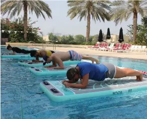  ?? Courtesy Fitness First ?? Float DXB is the latest aqua-fitness trend to come to the UAE