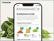  ?? INSTACART, INC. VIA AP ?? This illustrati­on released by Instacart depicts the grocery delivery company’s app, which can integrate ChatGPT to answer customers’ food questions.