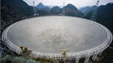  ?? ?? ABOVE:
The Five-hundred-metre Aperture Spherical Radio Telescope (FAST), also known as China's 'Sky Eye'.