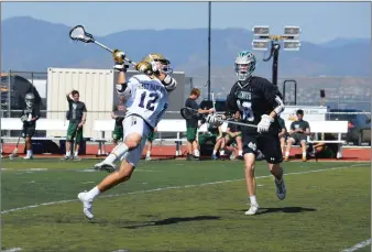  ?? Photo courtesy of Sandra Hernstedt ?? West Ranch boys lacrosse’s Teo Domic was named to the US Lacrosse Ventura Chapter All-American team. Domic had 39 goals and 30 assists this season.