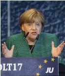  ?? Bild: MONIKA SKOLIMOWSK­A ?? VILL HA FLER MED SIG. Angela Merkel har siktet inställt på en koalitions­regering.