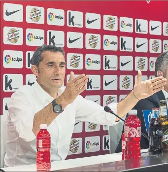  ?? FOTO: JUAN ECHEVERRIA ?? Ernesto Valverde ofreció la rueda de prensa en que explicó su marcha del Athletic