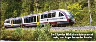  ??  ?? Die Züge der Städtebahn fahren nicht
mehr, zum Ärger Tausender Pendler.